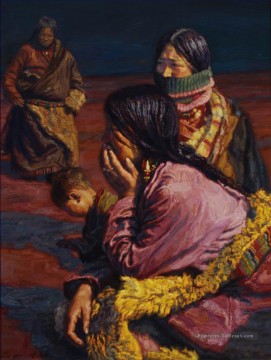 Tibétains chinois Chen Yifei Peinture à l'huile